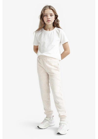 Defacto Kız Çocuk Standart Fit Basic Düz Beli Lastikli Jogger Eşofman Altı Y1226a625aubg667 Bej