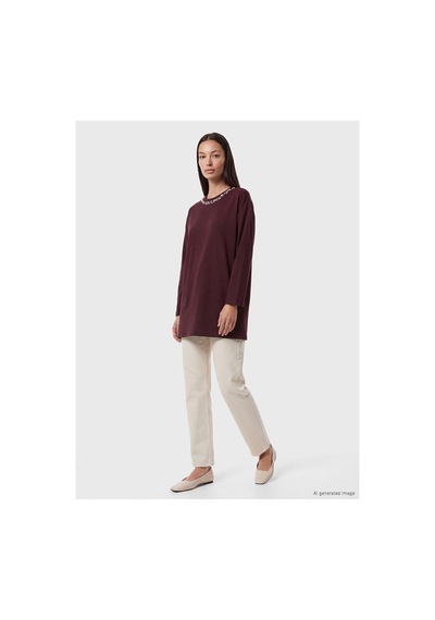 LC Waikiki Alıta Cıty Farkıyla Lcw Everyday Mürdüm Dalgıç Kumaşı Taşlı Oversize Kadın Tunik Murdum - 931757955 Murdum LC Waikiki Alıta Cıty Farkıyla Lcw Everyday Mürdüm Dalgıç Kumaşı Taşlı Oversize Kadın Tunik Murdum - 931757955 Murdum