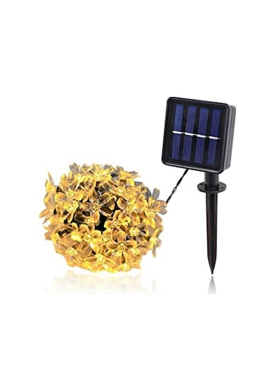 30 Ledli Solar Çiçekli Günışığı Bahçe Aydınlatma Dekorasyon Güneş Enerjili 1430 10 Parça Siyah