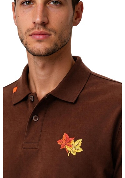 Arma Ar-ma Erkek Polo Yaka Tişört Baskisiz Basic Örme Kumaş Regular Fit %100 Pamuk 30/1 Çift Toplama Penye Pike Y31374358602 Kahverengi-k1
