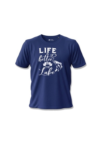 North Whiskers Life Is Better At The Lake Baskılı %100 Pamuklu Lacivert Outdoor Tişört Lacivert - 875689655 Lacivert - 875689655 Lacivert