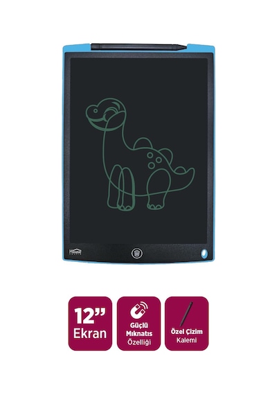 House Pratik Hp45 Pilli Lcd Ekran Elektronik Yazı Tahtası 12 İnç Mavi
