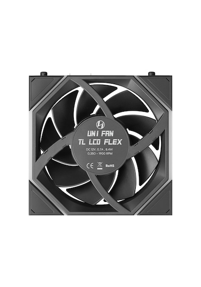 Unı Fan Tl Lcd Flex Kablosuz, Argb Ve Lcd Ekran - 120 Mm, Siyah