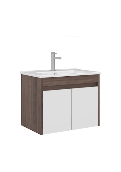 Orka Serra 65 Cm Navaro/beyaz Banyo Dolabı Alt Modül Ve Lavabo Navaro/beyaz