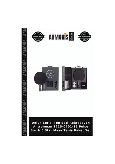 Delux Serisi Top Seti Rekreasyon Antrenman 1215-0701-35 Pulse Box Iı 5 Star Masa Tenis Raket Set