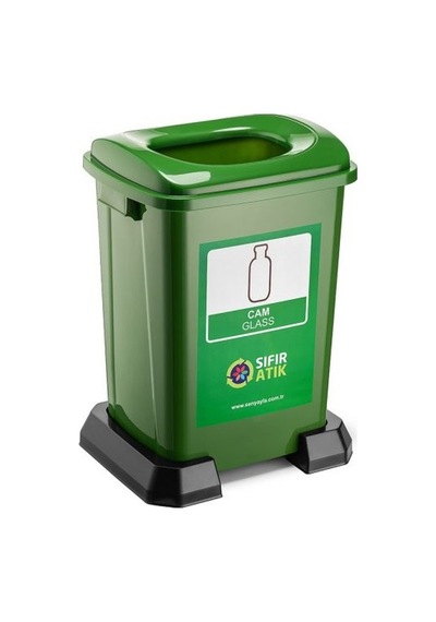 Geri Dönüşüm Kovası 70 Lt Sıfır Atık Kutusu 4 Lü Set