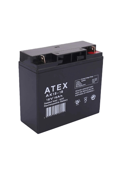 Atex Ax12-18 12v 18ah Bakımsız Kuru Akü