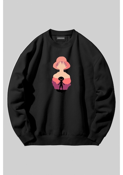 Harmandar One Piece Luffy Baskılı Unisex Siyah Bisiklet Yaka Sweatshirt Bisikletluffy Harmandar One Piece Luffy Baskılı Unisex Siyah Bisiklet Yaka Sweatshirt Bisikletluffy