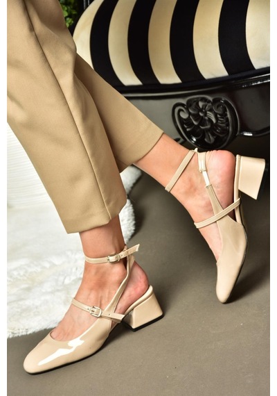 Fox Shoes P654137008 Ten Rugan Mary Jane Alçak Topuklu Kadın Ayakkabı Maryjane Ten Rengi