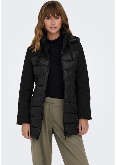 Only Kapüşonlu Puffer Siyah Kadın Kaban 15294008 Siyah