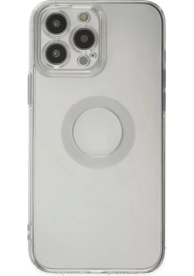 Apple İphone 14 Pro Max Kılıf Santa Lens Silikon - Şeffaf