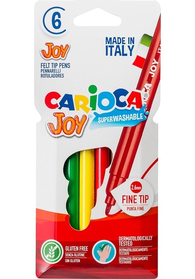 Carioca Joy Süper Yıkanabilir Keçeli Boya Kalemi 6 Lı