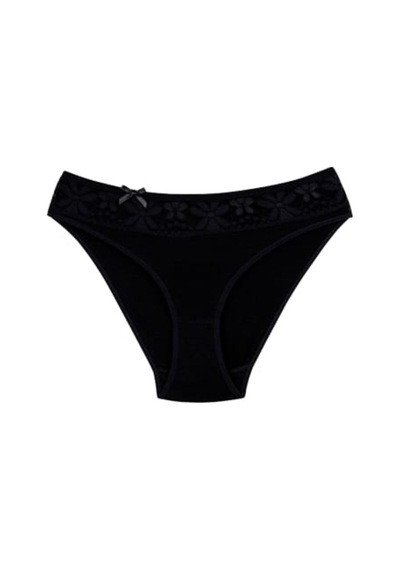 Ceylanoğlu Kadın Likralı Beli Dantelli Bikini Külot C-131 (4 Pake