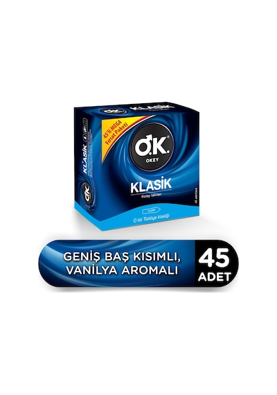 Okey Klasik Prezervatif 45'li