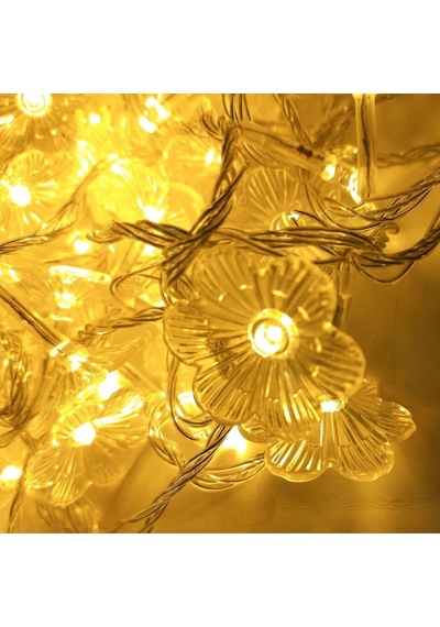 Buffer Çiçek Desenli Usb Led Işık 20 Led Li Dekoratif Ortam Aydınlatması Renkli