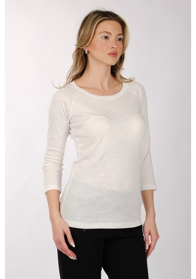 Daıdo Kadın T-shirt 19y311900983 Ekru