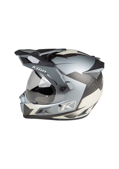 Klim Krios Pro Carbon Charger Adv Rally Motosiklet Kaskı Gri
