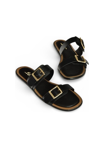 Fox Shoes Y973291109 Siyah Toka Detaylı Kadın Terlik Siyah
