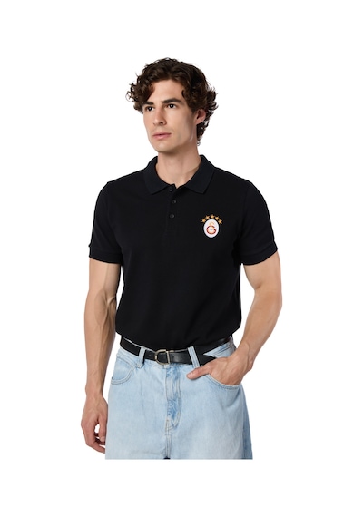 Gsstore Galatasaray 5 Yıldız Klasik Logo Polo T-shirt E251403 Siyah