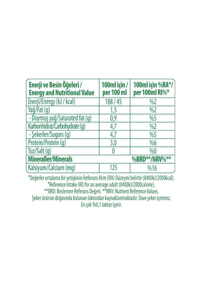 Denge Laktozsuz Süt 1 L X 12 Adet