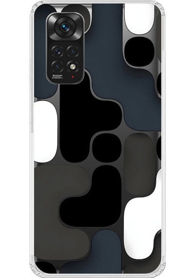Xiaomi Redmi Note 11 Uyumlu Şeffaf Kılıf Wallpaper 1 Tasarımlı