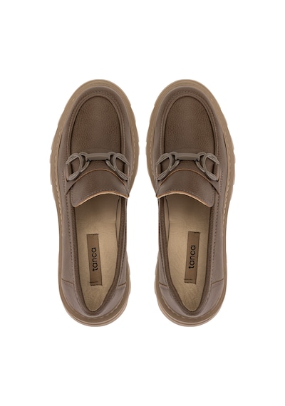Tamer Tanca Kadın Vegan Bej Loafer Ayakkabı 817 2397 Bn Ayk Sk23/24 Vızon Fltr Vizon