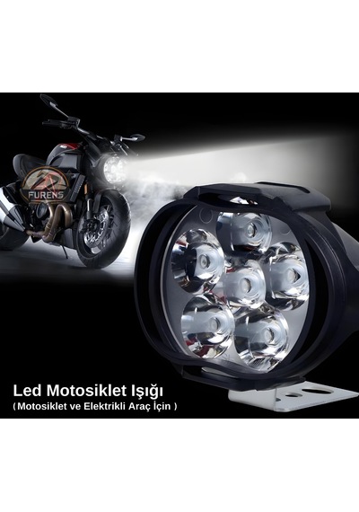 9 Led Motosiklet Farları Parlak Beyaz Işık 15000 Lümen Led Scooter Spot Işığı Motosiklet Sis Lambası 2 Adet