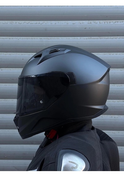 Gıvı 50.7 Mat Siyah Kask + Şeffaf Vizör Çok Renkli
