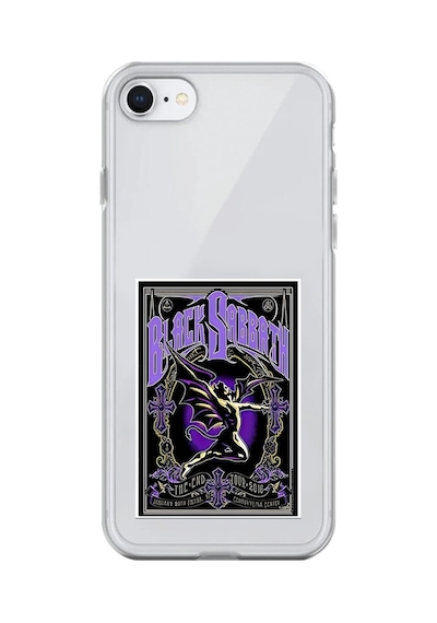 Apple Uyumlu iPhone 8 Şeffaf Kılıf Black Sabbath Tasarımlı