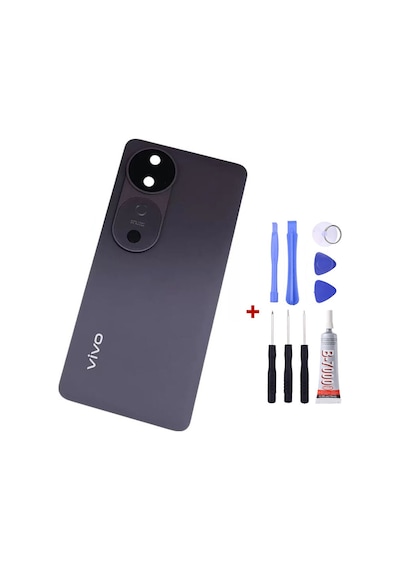 Vivo V40 Mor Arka Cam Kapak Pil Kapağı Tamir Set B7000 Set Mor