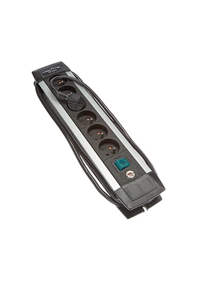 Brennenstuhl An4 Premium Alu-line Grup Priz İle Şalter 1,8 M H05vv-f 3 G1,5, Gri, 1391001066