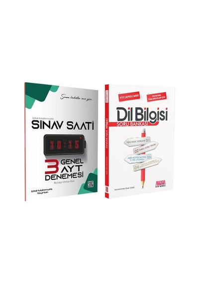 Etkili Matematik Ayt Sınav Saati Genel Deneme Ve Akm Dil Bilgisi Soru Bankası Seti 2 Kitap