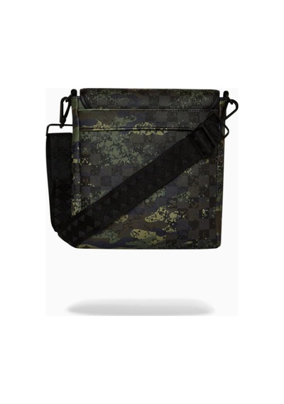 Sprayground Camo Splash Messenger Sling, Sportif Ve Fonksiyonel Çanta Omuz Çantası Yeşil