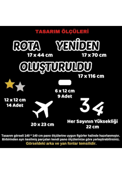 Rota Yeniden Oluştuldu V4 3-4 Okul Panosu Hazır Kesim Figür Seti Tüm Yaşlar