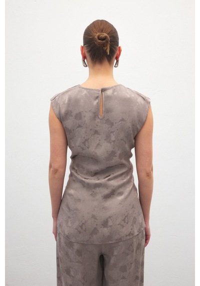 Sateen Camila Bluz - Vizon-137167 VİZON
