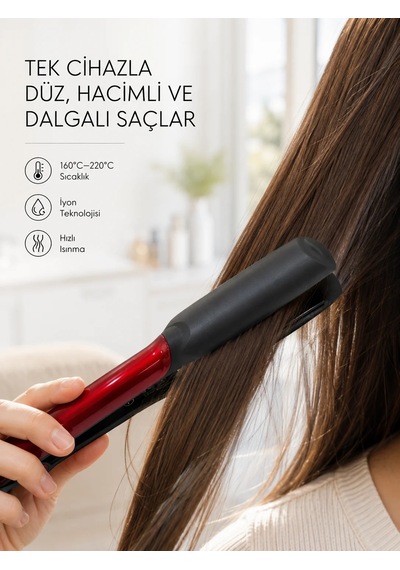 Çok Yönlü Kullanım Sunan Saç Düzleştirici Düzleştirici Ve Hacim Verici