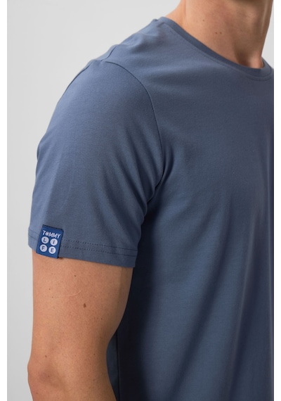 Tommylife Tommy Life Petrol Erkek Basic Kısa Kol Standart Kalıp O Yaka T-shirt - 87911 PETROL