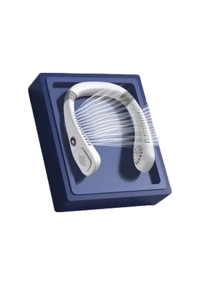 Giyilebilir Sessiz Fan 224g Hafif, Bladeless Güvenli Tasarım, 5 Vitesli Soğutma, Usb Şarjlı Fan