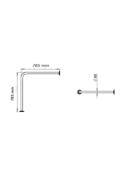Maxiflow Paslanmaz Yerden Bedensel Engelli L Tutunma Barı 75Cm