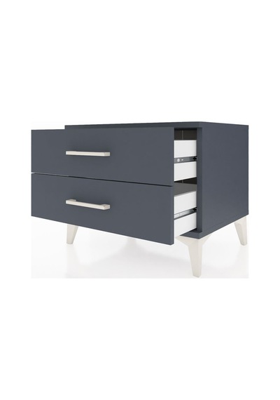 Hyperion Komodin 2 Çekmeceli 60x44x48 Antrasit-antrasit Antrasit