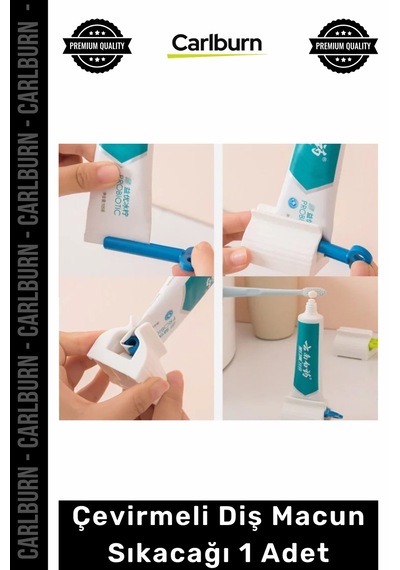 Pratik Ergonomik Tasarruf Sağlayan Kaliteli Banyo Aparatı Çevirmeli Diş Macun Sıkacağı 1 Adet Çok Renkli