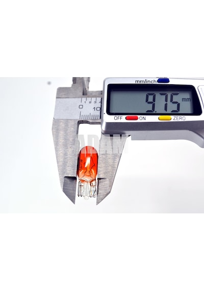 12v 5w Dipsiz T10 Ampul Turuncu Boyalı Amber Cam 10 Adet