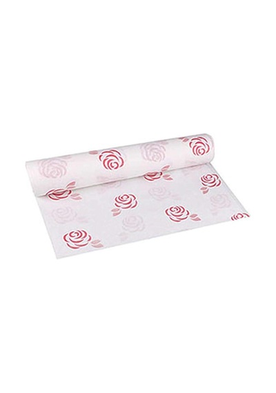 Roll-up Tek Kullanımlık Laminelli Kağıt Masa Örtüsü-çiçek Desenli-100x150 Cm-16 Yaprak-20 Rulo/koli