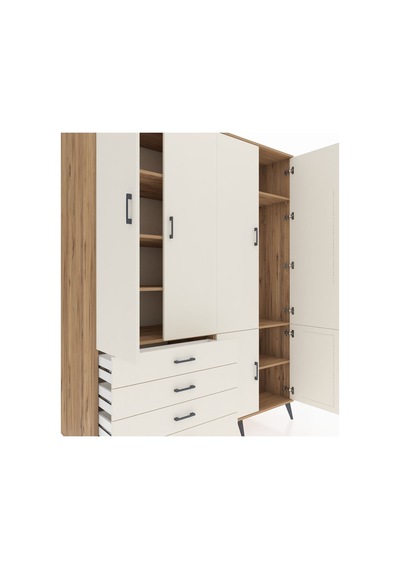 Kronos Gardrop 7 Raflı 4 Çekmeceli Tek Askılı 176x59x221 Çam-aytaşı Aytaşı Kronos Gardrop 7 Raflı 4 Çekmeceli Tek Askılı 176x59x221 Çam-aytaşı Aytaşı