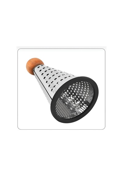 Mini Konik Metal Rende Ahşap Saplı & Kaymaz Taban - 3 Fonksiyonlu Çelik Diğer