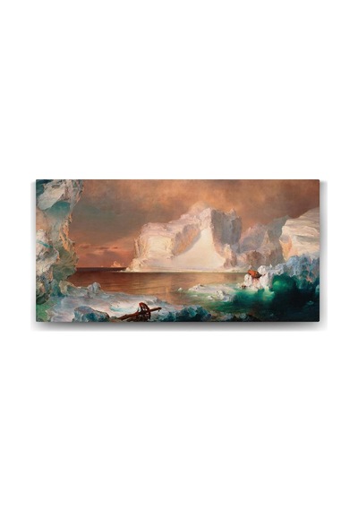 Edwin Church - The Icebergs Tablosu - 160x80cm