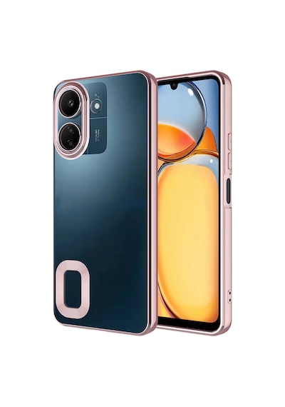 Xiaomi Poco C65 Kılıf Kamera Lens Korumalı Logo Gösteren İnce Hafif Pazarplus Gümüş