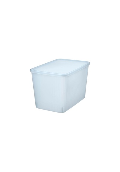 Ikea Rykta Kapaklı Kutu, Şeffaf Gri-mavi, 24x36x23 Cm/14.5 Lt Açık Mavi