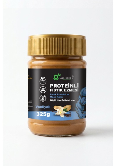 Proteinli Fıstık Ezmesi Vanilya Fıstık Proteini, Maca Kökü Tozu İle 325 Gr