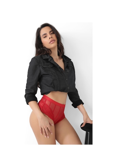 Sistina Kırmızı - 75 - Kadın Çizgili Külot Veronica-k1009 - - Kmrsfres - Beden L/xl